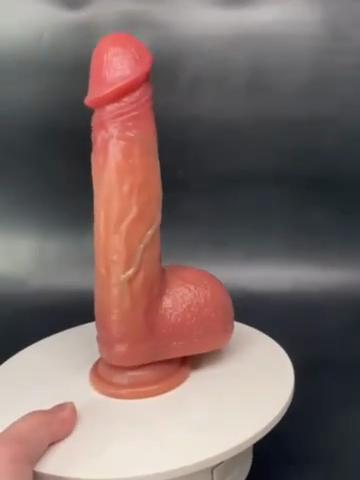 Realistic Movable Foreskin Dildos Squirting Dildo,2in 1 Silicone Foreskin Rooster Ejaculating Toy,Cum Penis for Vaginal & Anal Play,Sex Toys for Women