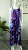 Vestido largo de talla grande para mujer, informal, con cuello en V, estampado, estilo bohemio, holgado, para verano, playa, sin mangas, con hombros descubiertos, para fregar