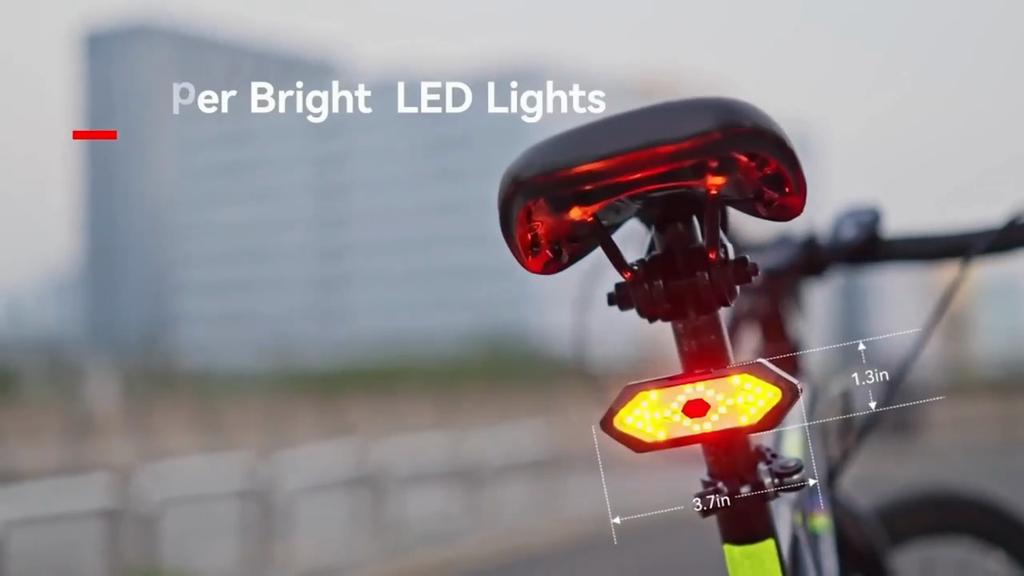LED-Fahrradrücklicht mit Links-Rechts-Blinkern Pfostenmontiertes hinteres Fahrradlicht Geeignet für Mountainbike mit 5 Modi