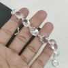 Beautiful White Topaz Gemstone Handmade 925 Sterling Silver Bracelet, Pink Kunzite Bracelet For Wife , Unisex Bracelet Gift For Her