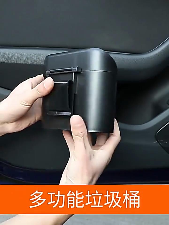 Car Trash Can (with Lid)  Contains 100 Garbage Bags Small Car Trash Can Leak-proof Mini Car Accessories