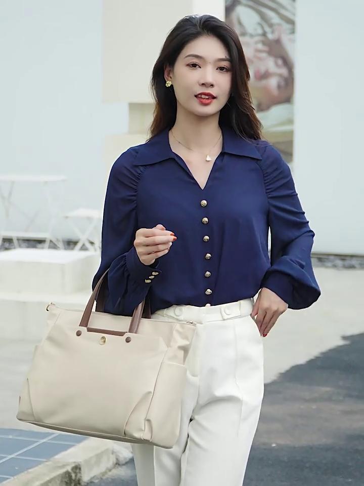 Fashionable and Casual Lightweight Hand-held Shoulder Bag Computer Bag Canvas Tote Bag