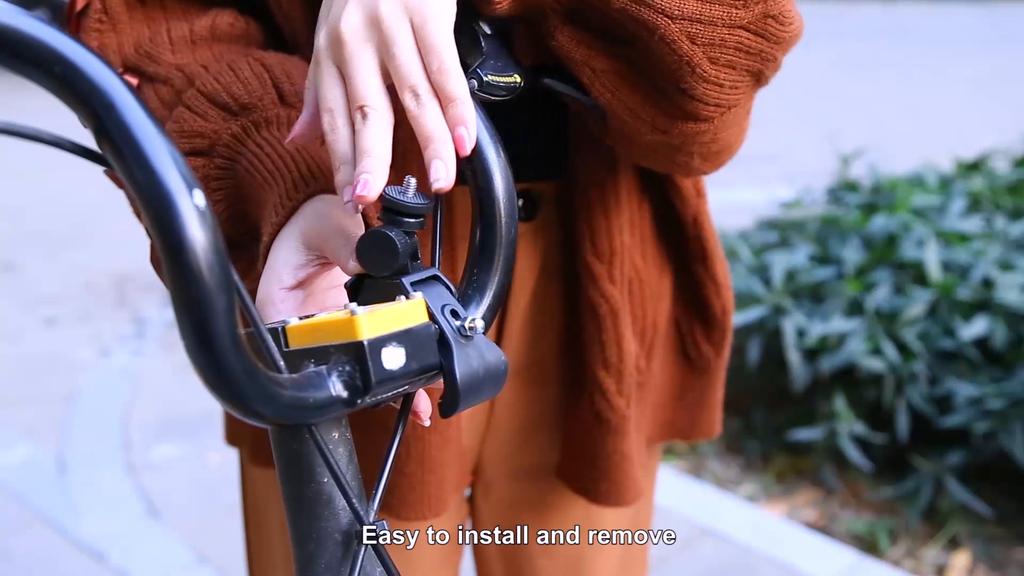 PULUZ Motorcycle Bicycle Handlebar Holder with Tripod Mount & Screw for GoPro, Insta360, DJI and Other Action Cameras(Black)