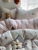 A-type Double Yarn Four-piece Home Textile Bedding Set Cartoon Bed Sheet Quilt Cover Dormitory Three-piece Bedding Set