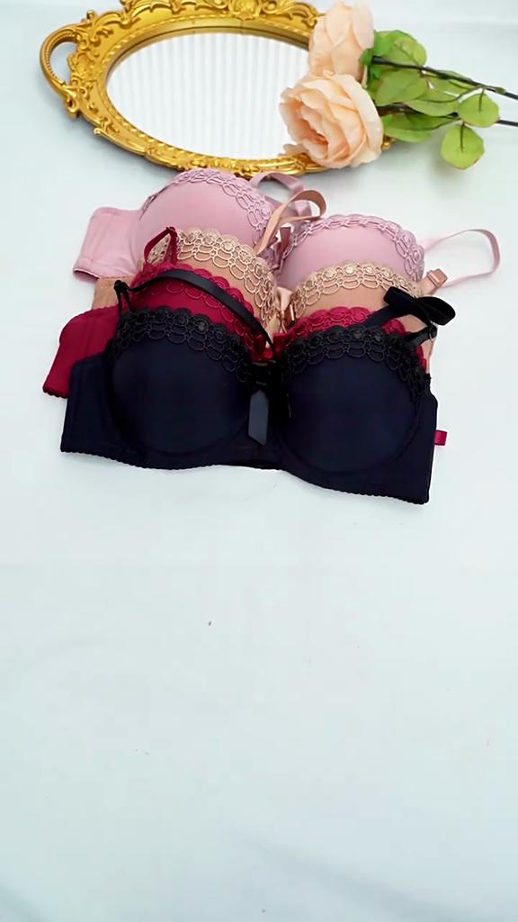 Nahtloser BH Damen Push-Up Bralette Unterwäsche Verstellbarer Bügel-BH Damen Lingerie Mode Buchstabenmuster BHs