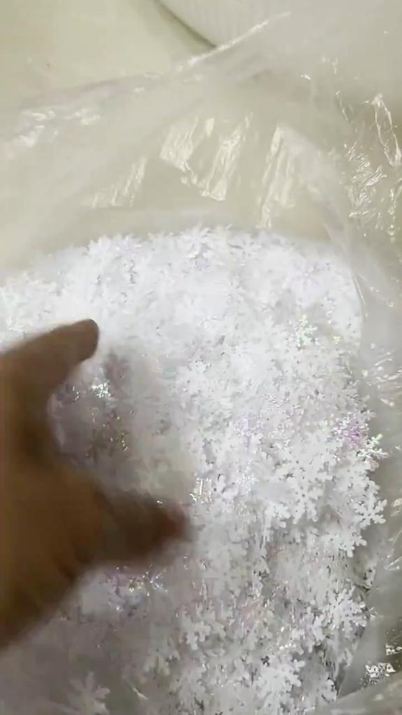 300ks/šarže Vánoční sněhové vločky Konfety Umělý sníh Vánoční ozdoby na stromeček Dekorace pro domácí párty Svatební výzdoba