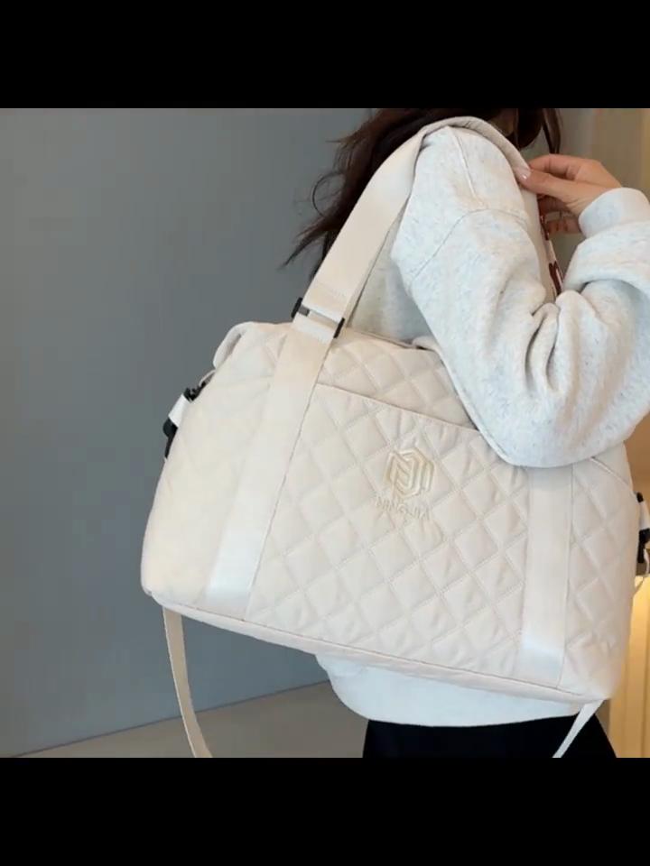 Universal large capacity travel bag for men and women, can be held and cross-body, suitable for travel, gym, storage and separation of wet and dry