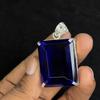 Lab Created Blue Sapphire 159ct 925 Sterling Silver Pendant Certified