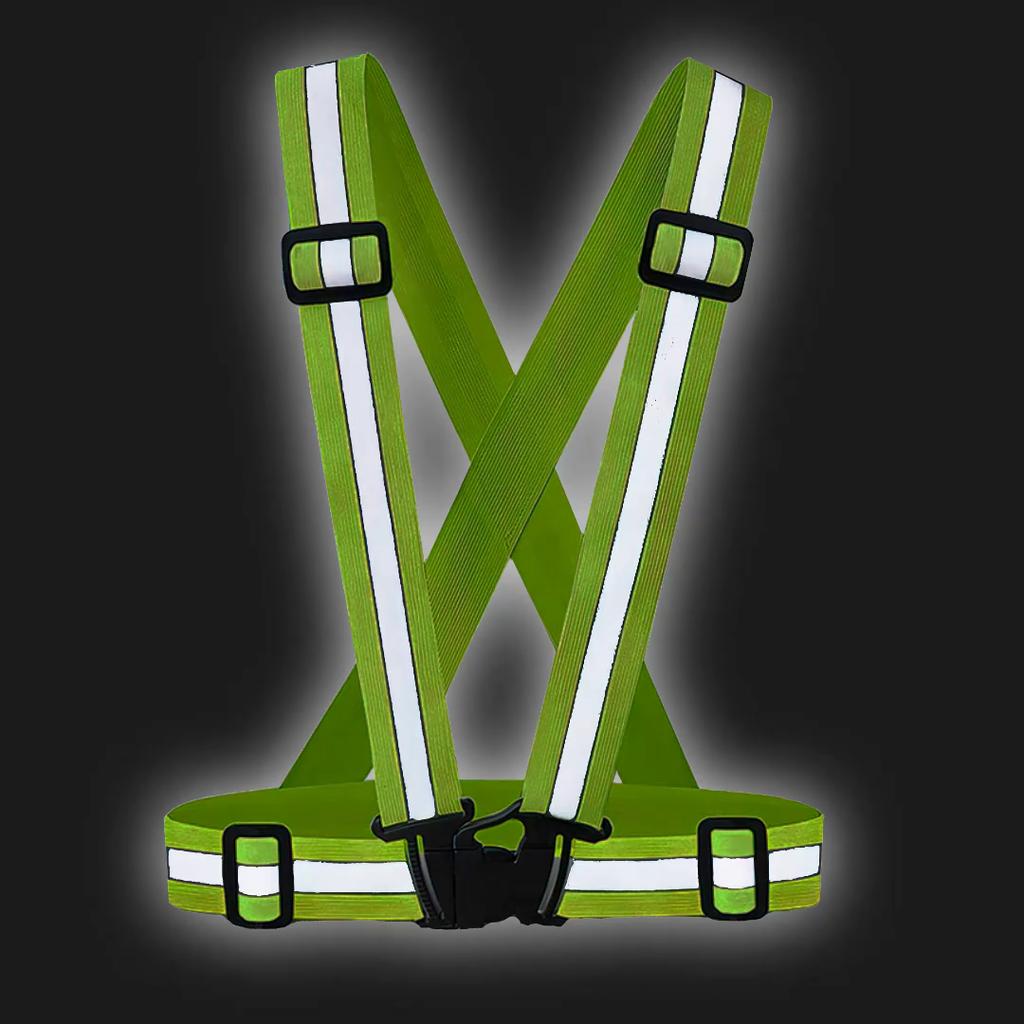 1PCS Reflective Running Vest, Elastic Adjustable Reflective Vest Gear High Vis Running Vest  for Night Cycling,Hiking, Jogging,Dog Walking