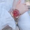 OLEVS Luxury Love Heart Diamond Ladies Watches Stainless Steel Mesh Strap Waterproof Quartz Wristwatch for Women Gift