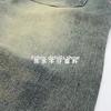 American Style Men's Spring Autumn Patchwork Denim Pants Vintage Loose Casual Trousers Slightly Wide Slimming Long Pants