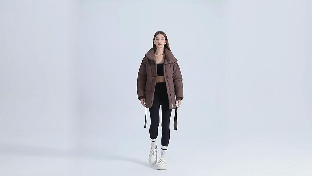 Winter Simple Women's Long Loose Thick Warm Waist Slimming Coat