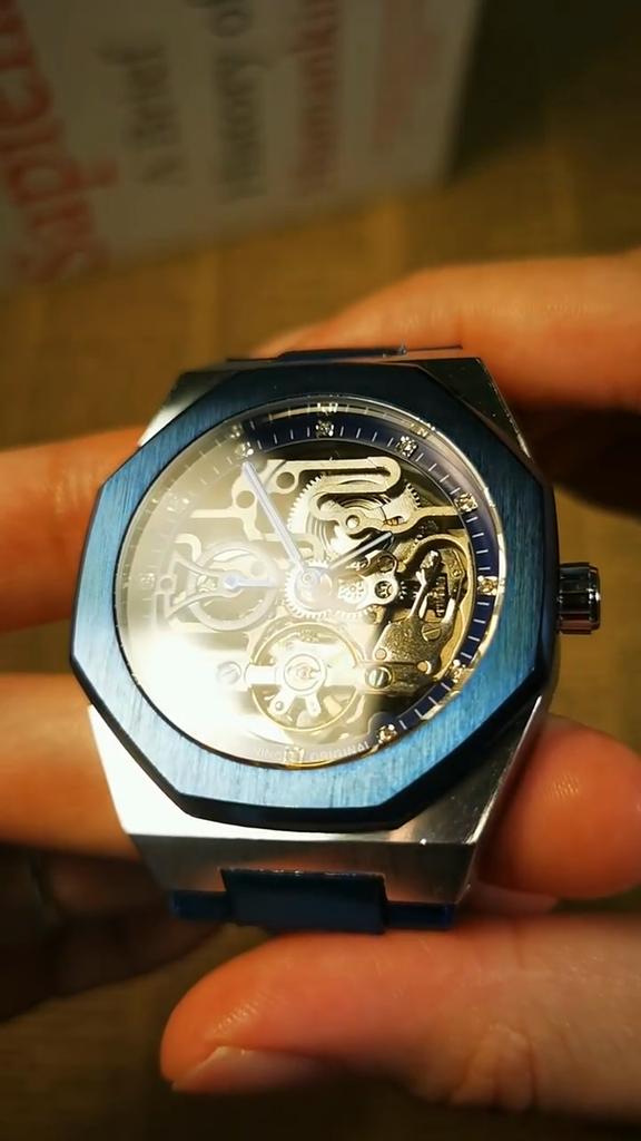 Tourbillion Mekanik Saat İskelet Steampunk Tasarım Erkek Kol Saatleri Su Geçirmez Otomatik Saat İş Lüks