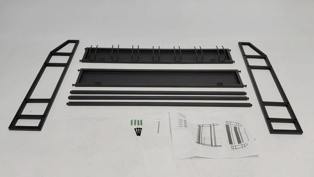 Wall Mounted Wine Rack – Industrial Style 2-Tier Storage Organizer for Bottles & Goblets