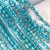 1 Strand 38CM Blue Turquoises Stone Chain Charm Beads Chain DIY Bracelet Necklace Jewelry Making