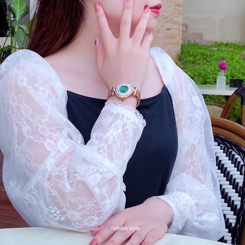 OLEVS Ladies' Watches Inlaid Small Green Watch Quartz Watch Waterproof High -end Watches