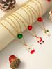 Double Layer Christmas Necklace Santa Bell Tree Reindeer Pendant Collarbone Chain Festive Holiday Jewelry Gift for Women