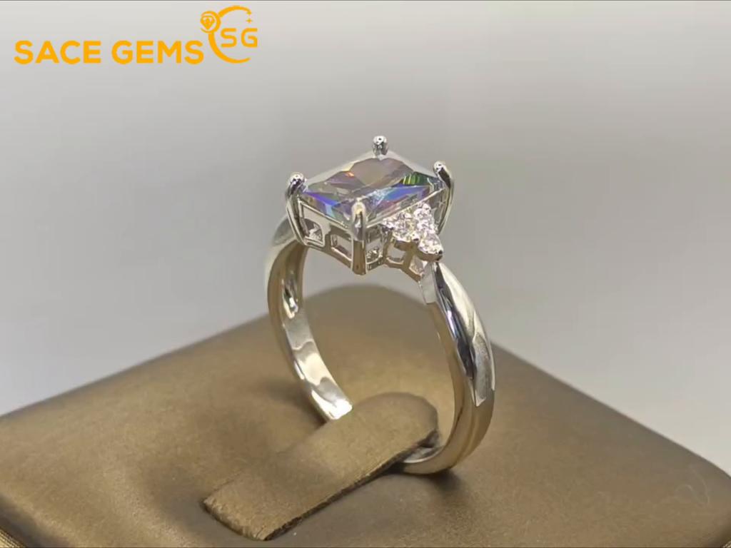 Sace Gems Inel de zircon colorat din aliaj clasic de cupru Bijuterii pentru doamne Cadou de petrecere de promisiune de nuntă