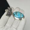 Natural Turquoise Gemstone Silver Pendant In 925 Sterling Silver- Handmade Design, Everyday Wear Jewelry, Unique Turquoise Pendant Birthday Gifts