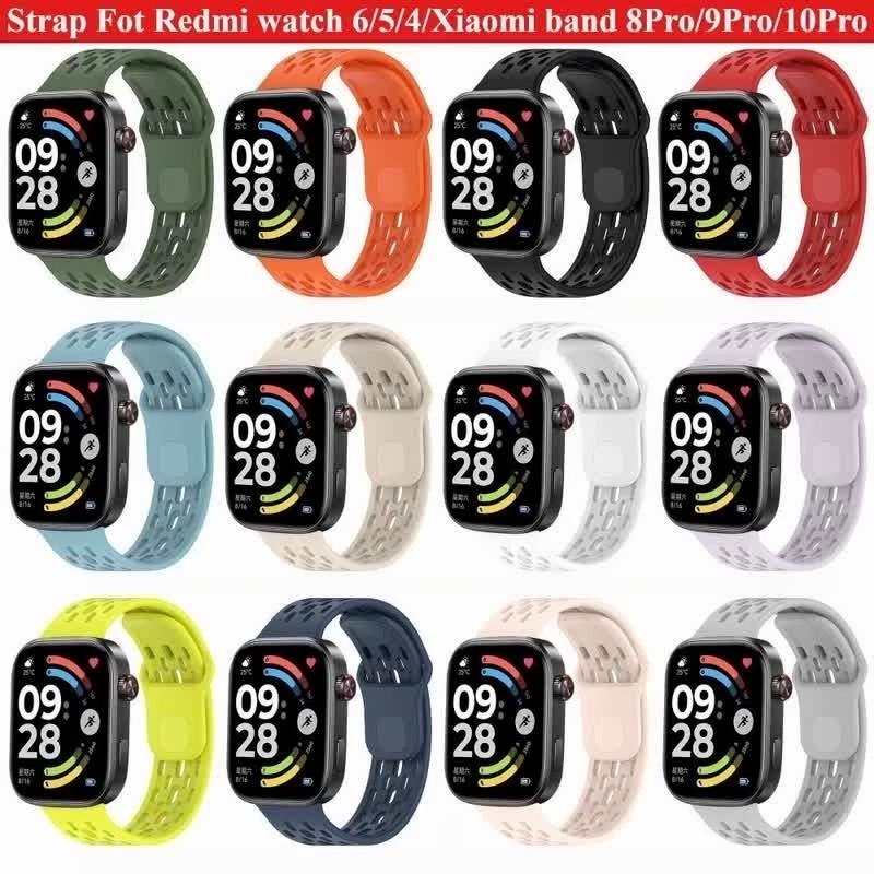 Για Redmi Watch 6 Σιλικονούχο Λουράκι Καρπού Για Redmi Watch 5/4 Λουράκι Ρολογιού Για Xiaomi Mi Band 8Pro 9Pro 10Pro Διαπνέον Αθλητικό Βραχιόλι Correa