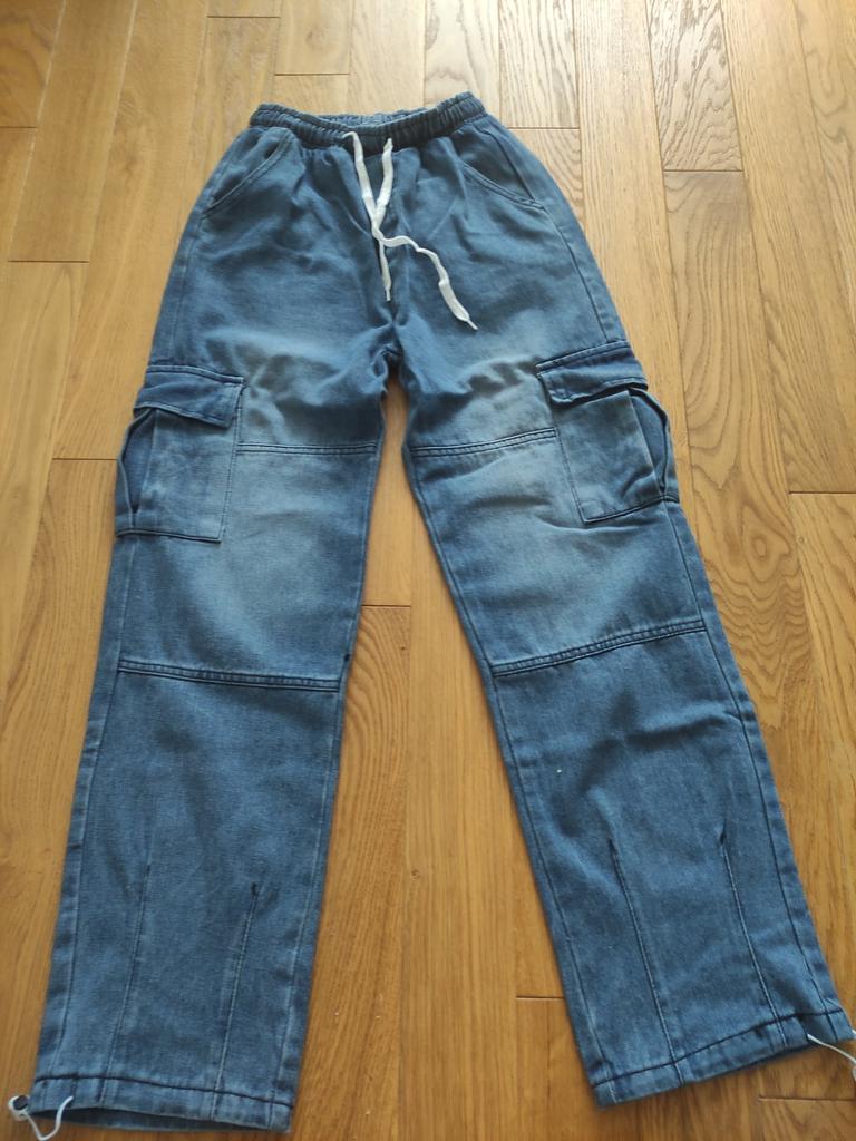 AIEOE Jeans Y2K Baggy A Gamba Larga Da Ragazzo – Denim Con Ricami E Patchwork, Vita Alta, Streetwear Hip Hop, Taglie S Fino A 3XL