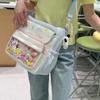 Large Capacity Shoulder Bag Student Book Bag Color Block Crossbody Bag