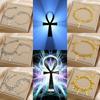 Retro Vintage Bracelet Charm Amulet Talisman Ankh Cross Men Women Egypt Egyptian Key Life Religious Jewelry Gift Hip Hop Rock Goth Gothic