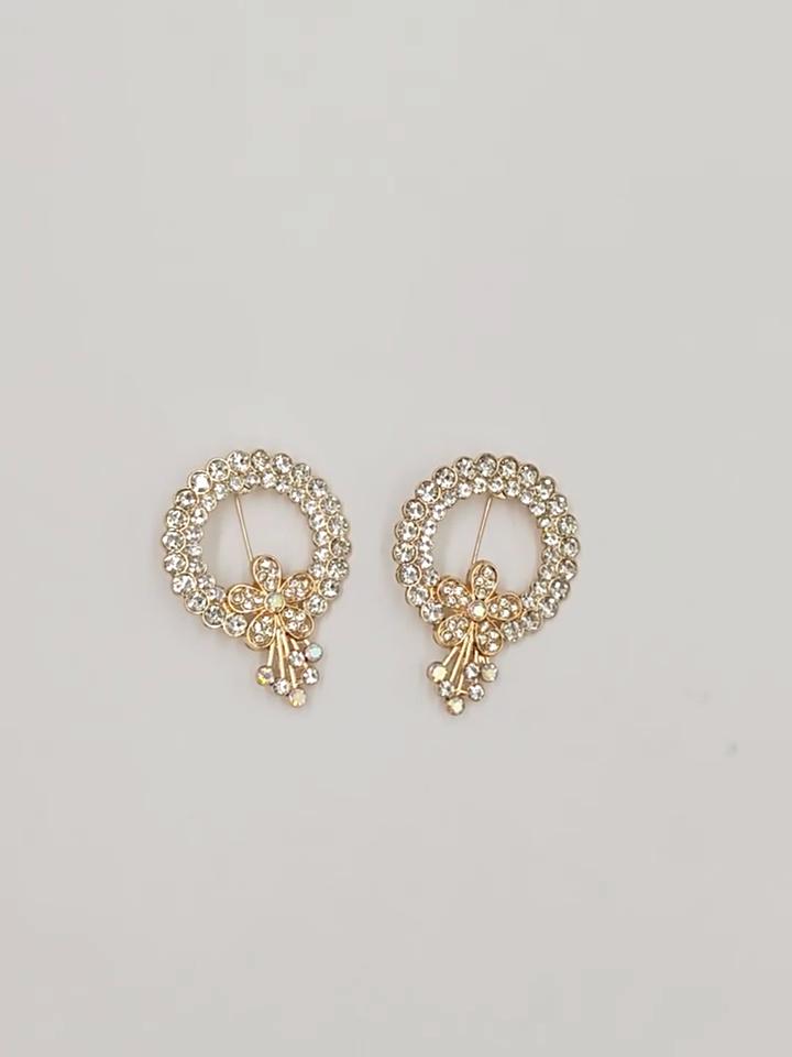 Decorative Shirts Brooch Women Hollow Rhinestone Ring Brooch, Dainty Circle Lapel Elegant Pin Pin, Sweater Cardigan Coat Dress Jewelry Accessories