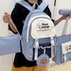 Four-Piece Backpack Set Schoolbag for Primary and Middle School Students Women's Large Capacity Backpack