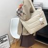 Women's Shoulder Bag Large Capacity Handbag Solid Color Commuter Bag