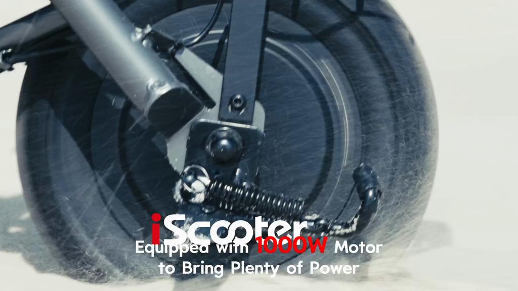 iScooter F3 Foldable Electric Scooter: 1000W Motor, 37 Mile Range, 28 MPH, Dual Disc Brakes & 10" Tires for Urban Commuting and Adults