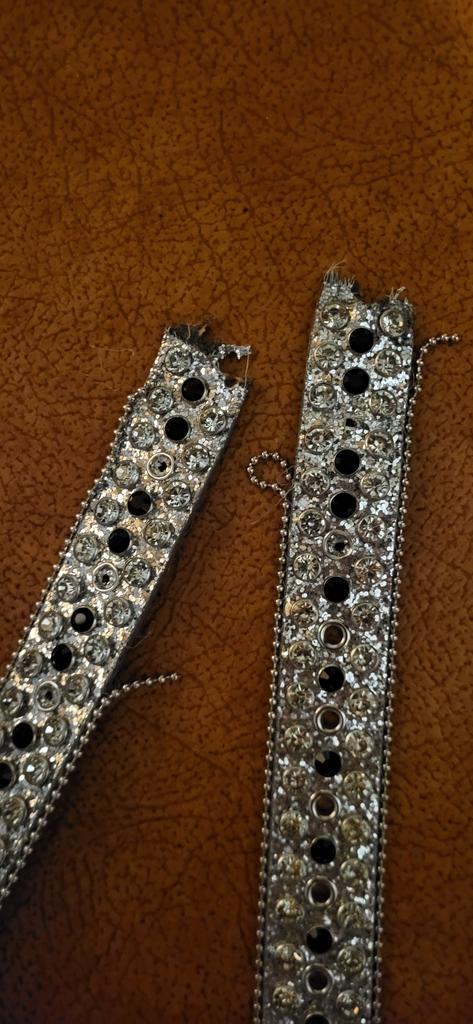 Cintura da donna con strass in vita a 5 file di cristalli trasparenti con borchie di strass, fibbia in vita casual da indossare per feste, accessorio alla moda, argento, M (81,3