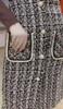 Woolen Plaid Skirt 3Color S-XXL Female High Waist Pocket Split Mid-length Office One-step Women Skirts