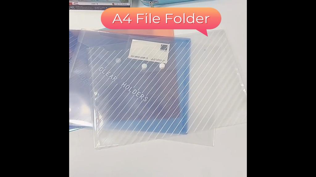 10/20/50Pcs File Pouch Envelope Transparent Waterproof Reusable File Bag With Buttons A4 Student Information Storage Folders