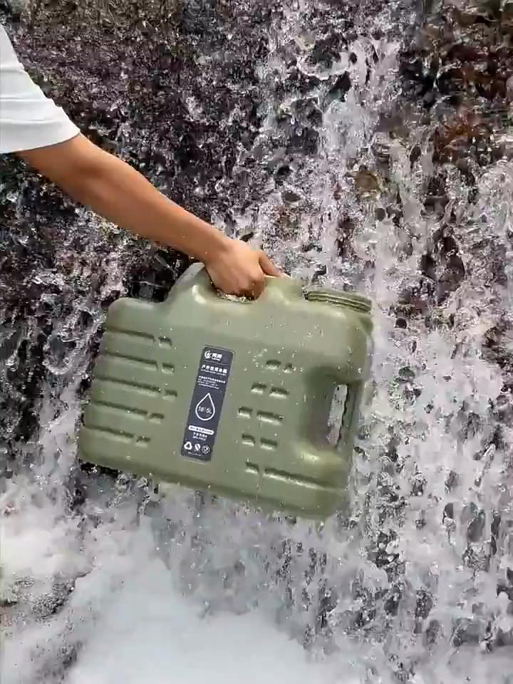 Contenedor de Agua para Exteriores de 11L Gran Capacidad Hebilla de Agua para Acampar con Grifo Bomba de Agua Eléctrica Recargable por USB Tanque de Agua Sin Fugas
