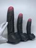 Extra Large Soft Liquid Silicone Dildo, Brown Realistic Design with Red Glans, 3 Sizes Available, Up To 31cm, Flexible Skin-Like Adult Toy