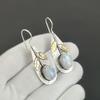 Rainbow Moonstone Earrings, 925 Sterling Silver Earrings, Handmade Silver Earrings For Gift, Moonstone Dangle Earrings For New Year Gift