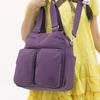 Borsa a tracolla in nylon multitasche da donna, borsa a spalla leggera con tracolle