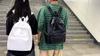 Backpack Female Student Bag Solid Color