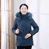 Real Fur Collar Middle Age Women's Down Coats Winter Vintage Parkas Plus Size Elegant Thick Warm Down Jackets Woman Outerwears