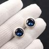 London Blue Topaz Edelstein 925 Sterlingsilber Schmuck Handgefertigte Ohrringe 0,53" EE-147-10