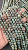 Natural Green Brown African Turquoise Beads, Size 6MM 8MM 10MM, Beads, Loose Round Beads, 14-15 Inch Strand Beads.