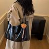 Portable Tote Bag Women's Retro Bag Commuter Shoulder Bag Soft Leather Underarm Bag