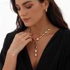 High-end Jewelry Irregular Y-shaped Pendant Collarbone Chain Niche Necklace Accessories Women