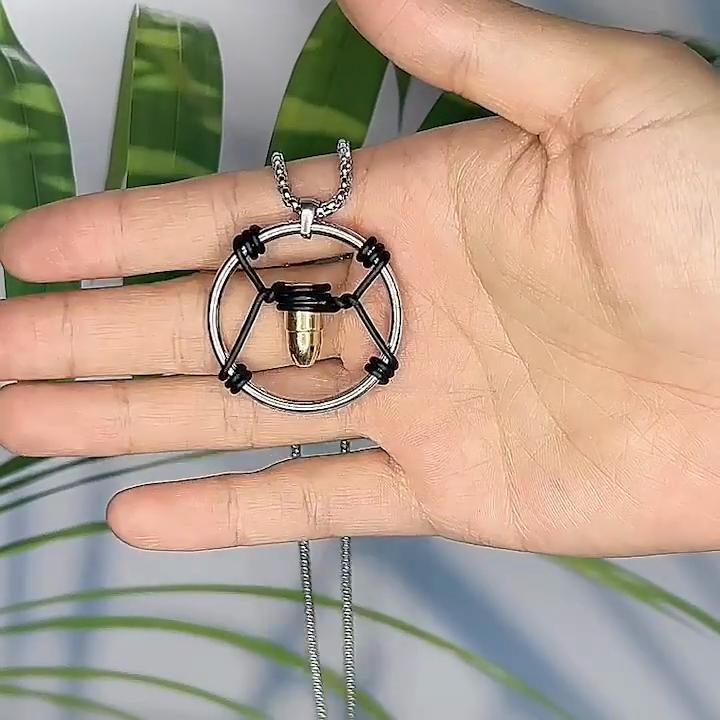 Mode Rund Ihålig Kula Hänge Personlighet Trend Punkstil Herr- och Damstil Halsband