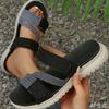 Sandali Bassi a Infradito da Donna Taglie Forti, Scarpe Casual Moda con Lavorazione Intrecciata, Sandali Bassi Estivi a Fascia Singola per Donna