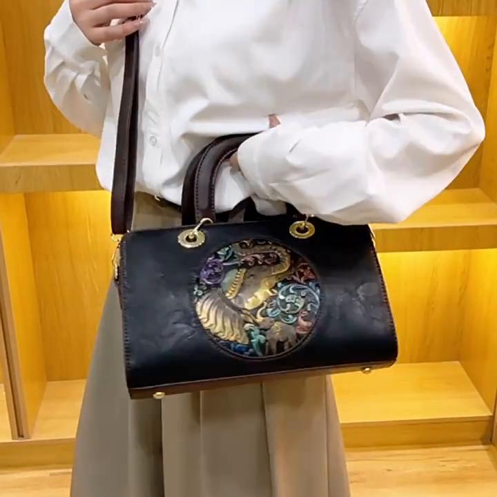 Johnature Women's Handbag Fashionable Embossed Large Capacity Versatile Shoulder & Crossbody Bags