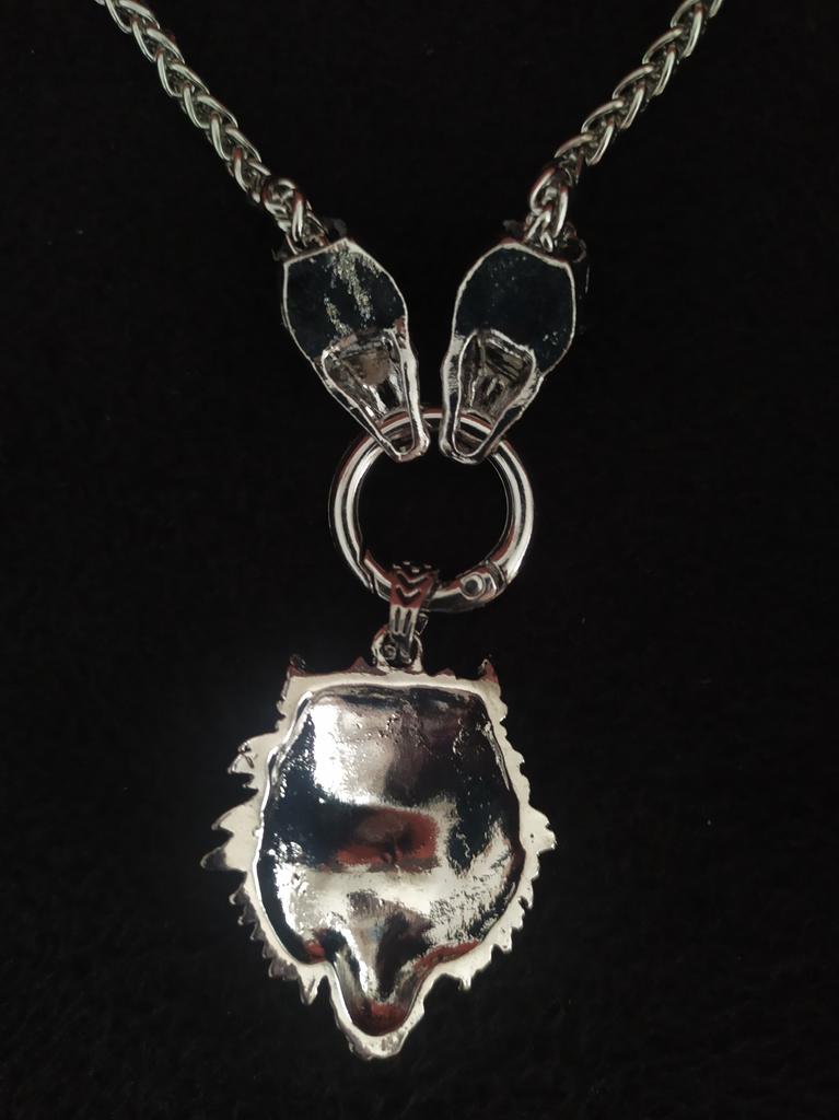 Collana Uomo Con Testa Di Corvo Vichingo Odino - Acciaio 316L, Ciondolo Protettivo FaithHeart