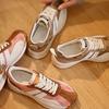 Spring Dad Shoes Pink Color Block Forrest Gump Shoes Versatile Casual Large Size Women's Shoes