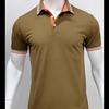 European and American Style Men’s Short Sleeve Color-block Polo Shirt Buttoned Turn Down Collar T-shirt
